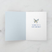 Carte Vase Crème Fleurs Iris Violets Anniversaire (Intérieur)