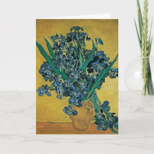 Carte Vase de fleurs avec iris de Vincent van Gogh (Devant)