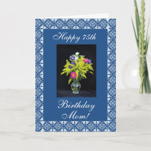 Carte Vase de fleurs d'anniversaire de mère