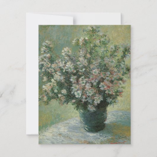 Carte Vase de fleurs par Claude Monet (Devant)