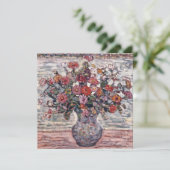 Carte Vase de fleurs, Zinnias de Maurice Prendergast (Debout devant)