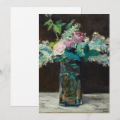 Carte Vase de Lilacs blancs et Rose | Édouard Manet (Devant / Derrière)