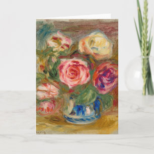 Carte Vase de Rose   Renoir