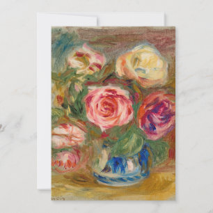 Carte Vase de Rose Renoir