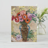 Carte Vase décorée avec des anémones | Louis Valtat (Debout devant)