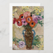 Carte Vase décorée avec des anémones | Louis Valtat (Devant / Derrière)