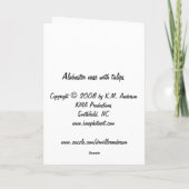 Carte Vase en albâtre avec tulipes (Dos)