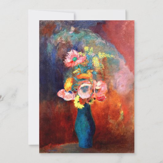 Carte Vase éthérée de fleurs, tableau d'Odilon Redon (Devant)