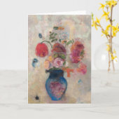 Carte Vase large avec fleurs par Odilon Redon (Fleur jaune)