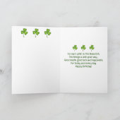 Carte Vase moderne de Shamrocks|Clovers Joyeux anniversa (Intérieur)
