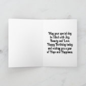 Carte Vase Of Roses Birthday Greeting Card (Intérieur)