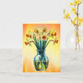 Carte Vase plein de beaux jonquilles (Fleur jaune)