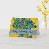 Carte Vase Van Gogh avec Iris Classic Impressionnisme (Fleur jaune)