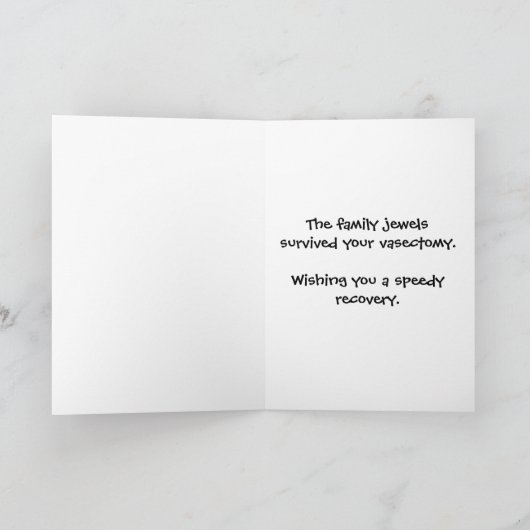 Carte Vasectomie à l'air bien (Intérieur)