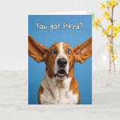 Carte Vasectomy Basset Hound Dog Humor (Fleur jaune)
