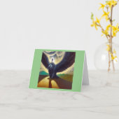 Carte Vautour animal de l'esprit 3 (Fleur jaune)