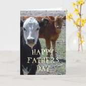 Carte Veaux heureux occidentaux de veau de fête des (Fleur jaune)