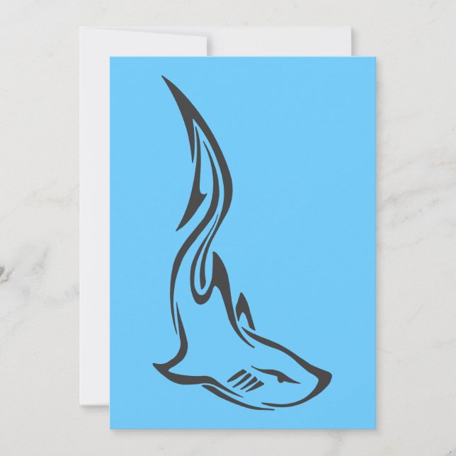 Carte vecteur de style tribal-requin (Devant)