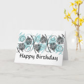 Carte Vecteurs - Joyeux anniversaire - Customisé (Fleur jaune)