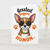 Carte vectorielle Humom Chien Génial (Fleur jaune)