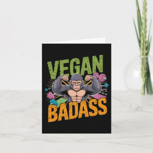 Carte Vegan Bodybuilder Weightlifter Gorilla