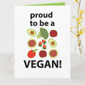 Carte Vegan Fier D'Être Un Végan (Fleur jaune)