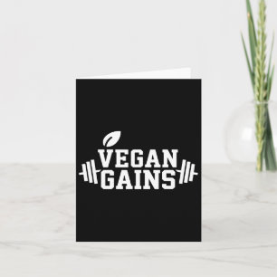 Carte Vegan Gains Drôle Entraînement Gym Poids Bodybu