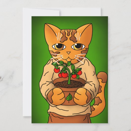 Carte Vegan Gardener Chat (Devant)