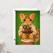 Carte Vegan Gardener Chat (Devant/Arrière en situation)
