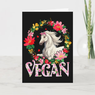 Carte Vegan Mignon Cheval Fleurs Cercle Agriculture Amou