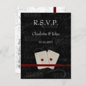 Carte Vegas Wedding rsvp (Devant / Derrière)