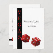 Carte Vegas Wedding rsvp (Devant / Derrière)