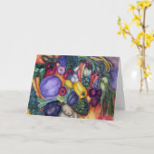 Carte Vegetable Watercolor painting (Fleur jaune)