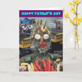 Carte végétale de fête des pères d'homme (Fleur jaune)