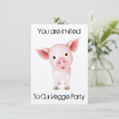 Carte végétarienne d'invitation (Debout devant)