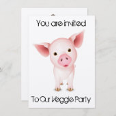 Carte végétarienne d'invitation (Devant / Derrière)