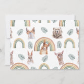 Carte Végétation boisée | Animaux forestiers et arcs-en- (Dos)