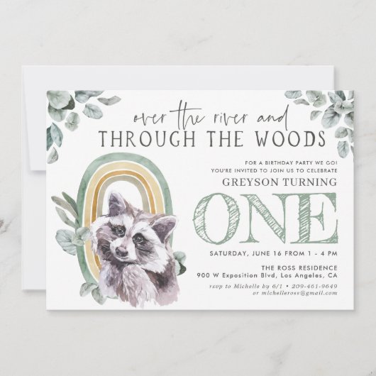 Carte Végétation boisée | Animaux forestiers et arcs-en- (Devant)