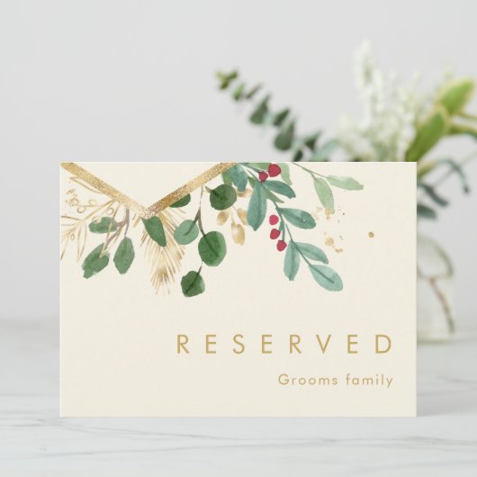 Carte Végétation de Noël moderne | Panneau réservé à la (Debout devant)