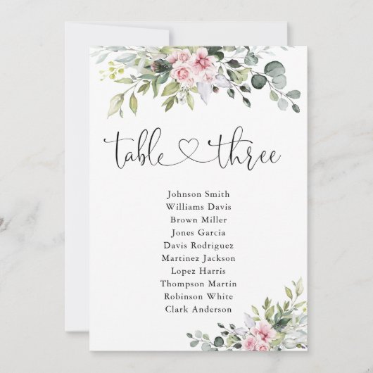 Carte Végétation rose pâle Tableau Numéro 3 Tableau de s (Devant)