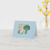 Carte Veggie Pun : Qu'est-ce qu'Up Broc ? (Fleur jaune)