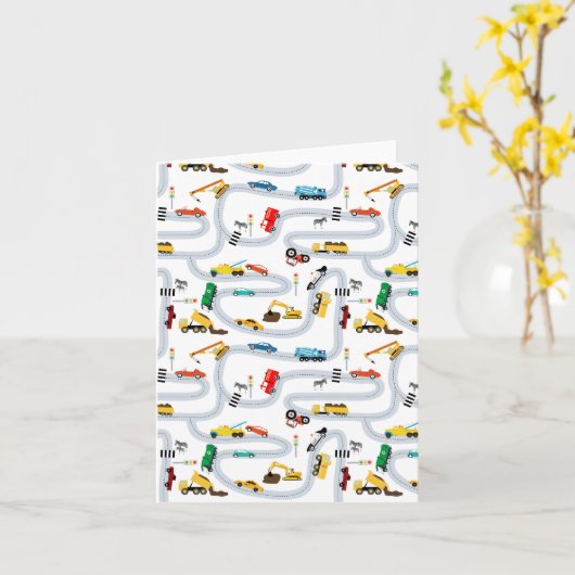 Carte Véhicules de transport Voitures & Camions Circulat (Fleur jaune)