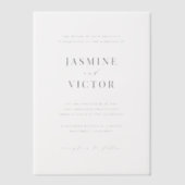 Carte Vellum Formelle Frosted Faire-part de mariag (Recto)