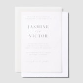 Carte Vellum Formelle Frosted Faire-part de mariag (Compenser)