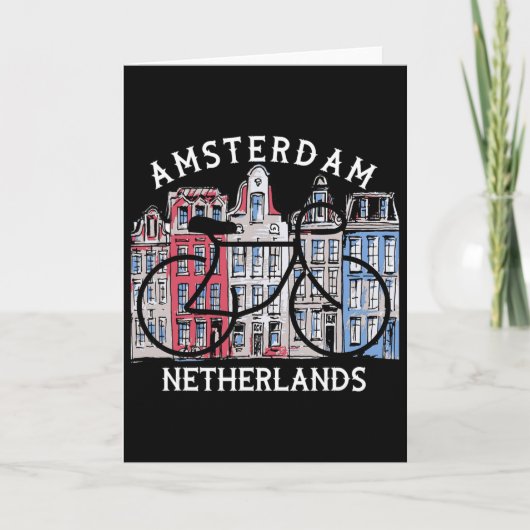 Carte Vélo Amsterdam Pays-Bas Graphique (Devant)