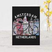 Carte Vélo Amsterdam Pays-Bas Graphique (Fleur jaune)