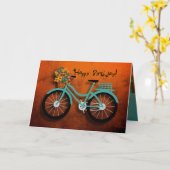 Carte Vélo Aqua & Fleurs Automatiques | Joyeux anniversa (Fleur jaune)