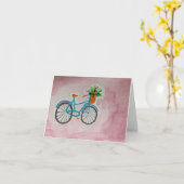 Carte Vélo aquarelle (Fleur jaune)