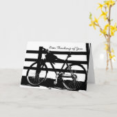 Carte Vélo/Black&White Thinking-of-You (Fleur jaune)