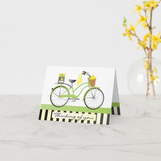 Carte Vélo citron (Fleur jaune)